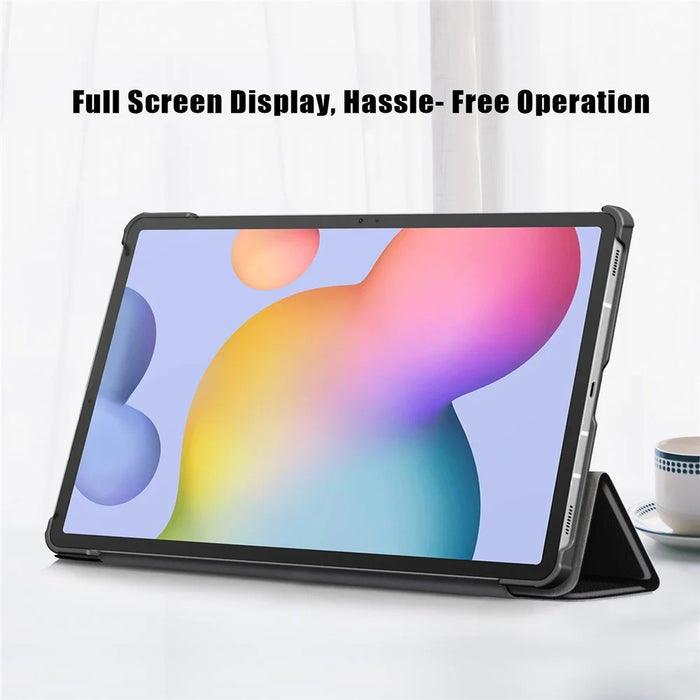 Pattern Printing Tri-fold Stand Leather Smart Case for Samsung Galaxy Tab S7 T870 T875 / Tab S8 - Do not Touch Me - 7