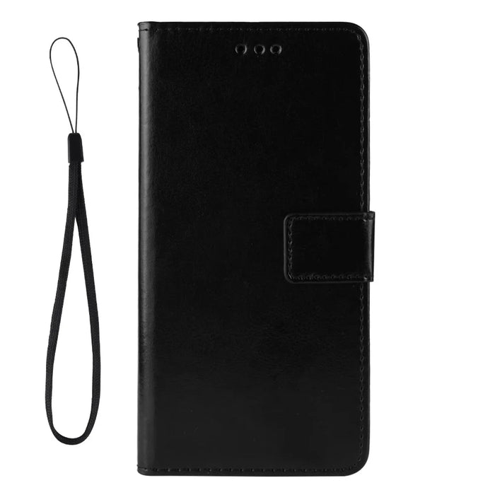 Crazy Horse Wallet Stand Leather Phone Shell for Samsung Galaxy Note20/Note20 5G - Black - 3