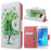 Patterned PU Leather Stand Shell for Samsung Galaxy J5 (2016) - Green Flowers Tree & Birdcage - 1