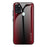 Carbon Fibre Texture Glass Back + TPU Cover for Samsung Galaxy A21s - Red - 2