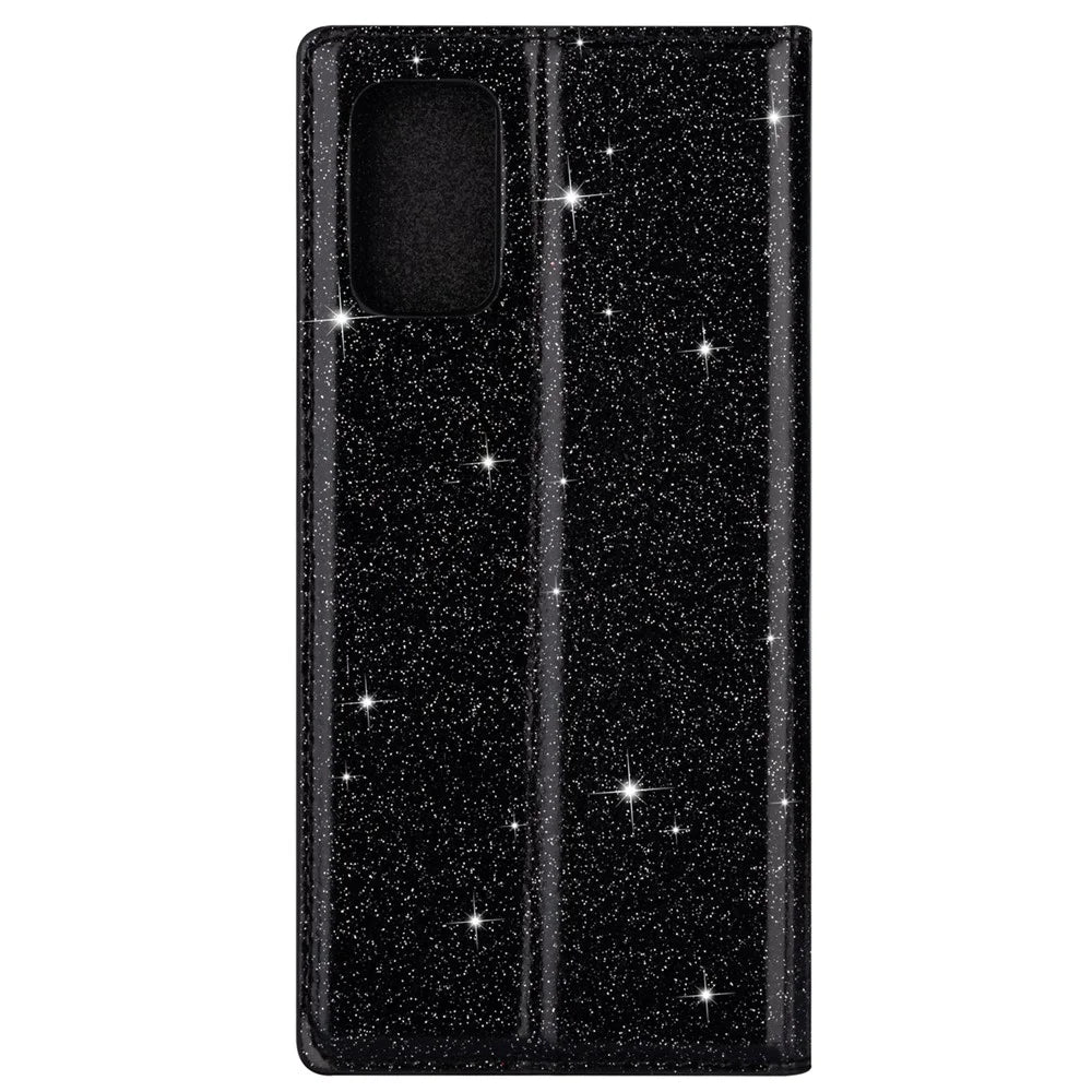 Flash Powder Leather Shell for Samsung Galaxy A31 - Black - 3