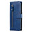Zipper Pocket Leather Wallet Stand Case for Samsung Galaxy M21 / M30s - Blue - 2