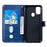 Zipper Pocket Leather Wallet Stand Case for Samsung Galaxy M21 / M30s - Blue - 4