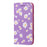 Daisy Pattern Flash Powder Card Holder Flip Leather Phone Case for Samsung Galaxy A21s - Purple - 3