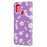 Daisy Pattern Flash Powder Card Holder Flip Leather Phone Case for Samsung Galaxy A21s - Purple - 4