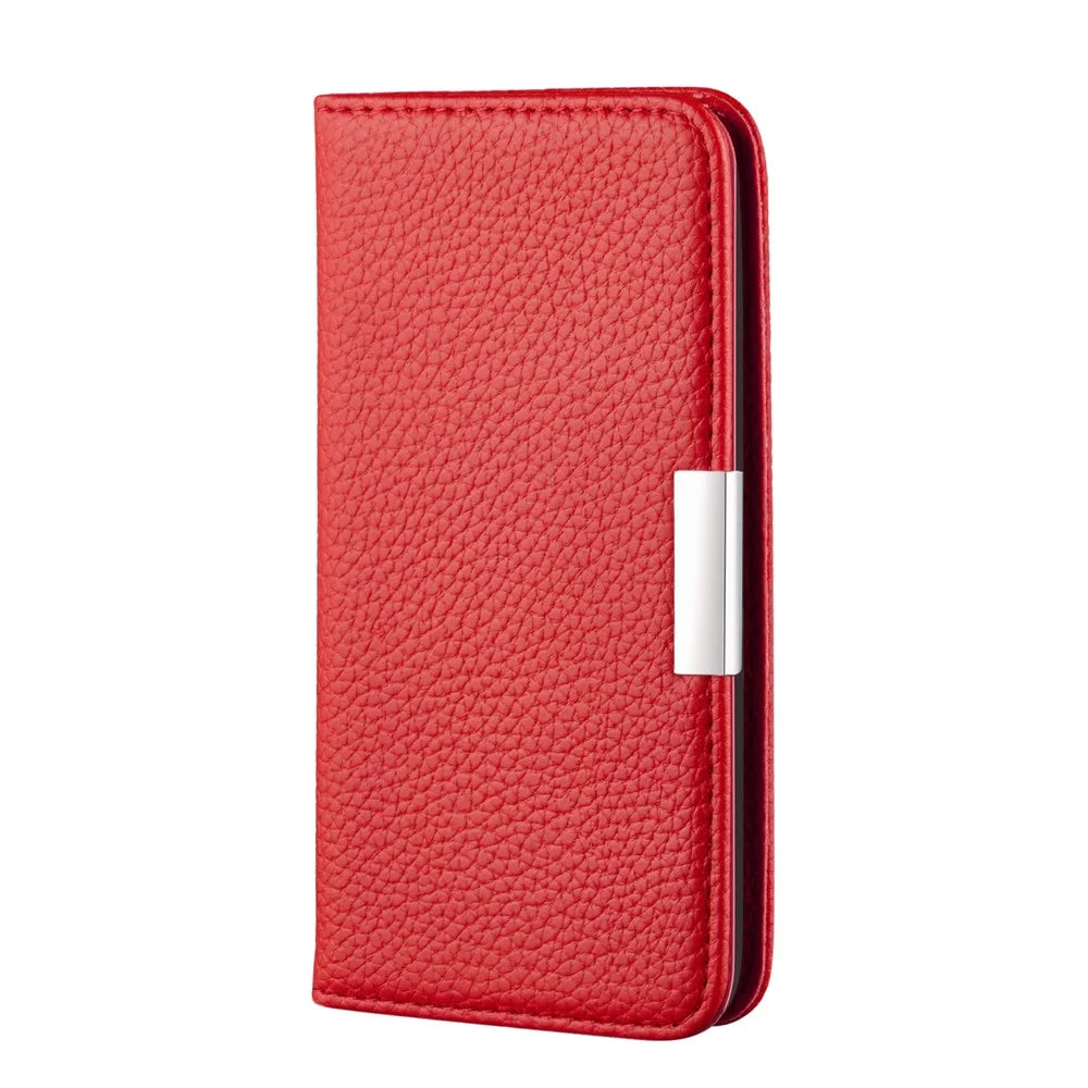 Retro Case Litchi Skin Leather Stand Cover with Card Slots for Samsung Galaxy S20 Plus/S20 Plus 5G  - Red - 1