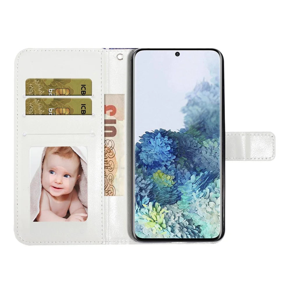 Pattern Printing Light Spot Decor Leather Case Stand Wallet Phone Cover for Samsung Galaxy A51 SM-A515 - Beauty - 7