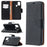 Litchi Skin Wallet Leather Stand Case for Samsung Galaxy A21s - Black - 1