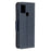 Litchi Skin Wallet Leather Stand Case for Samsung Galaxy A21s - Black - 3