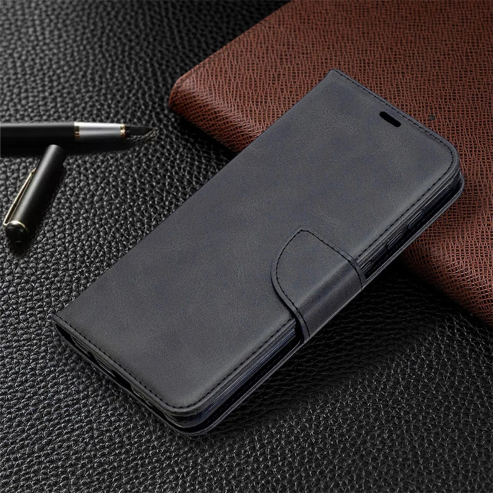 Wallet Leather Stand Case for Samsung Galaxy A21s - Black - 7
