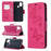 Imprint Butterfly Leather Wallet Case for Samsung Galaxy A21s - Rose - 1