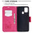 Imprint Butterfly Leather Wallet Case for Samsung Galaxy A21s - Rose - 6