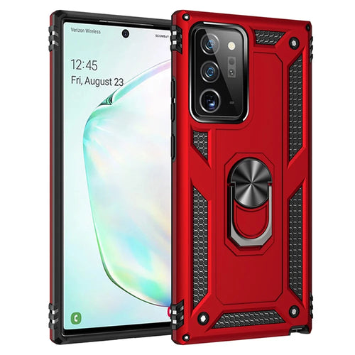 Plastic+TPU+Metal Phone Shell for Samsung Galaxy Note20 Ultra/Note20 Ultra 5G - Red - 1