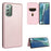 Carbon Fiber Auto-absorbed Leather Phone Shell for Samsung Galaxy Note20/Note20 5G - Rose Gold - 1