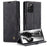 CASEME 013 Series Simplicity Auto-absorbed Leather Wallet Case for Samsung Galaxy Note20 Ultra/Note20 Ultra 5G - Black - 1