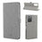 VILI DMK Cross Texture Double Magnetic Clasp Leather Wallet Covering Case for Samsung Galaxy Note20/Note20 5G - Grey - 1