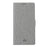 VILI DMK Cross Texture Double Magnetic Clasp Leather Wallet Covering Case for Samsung Galaxy Note20/Note20 5G - Grey - 5