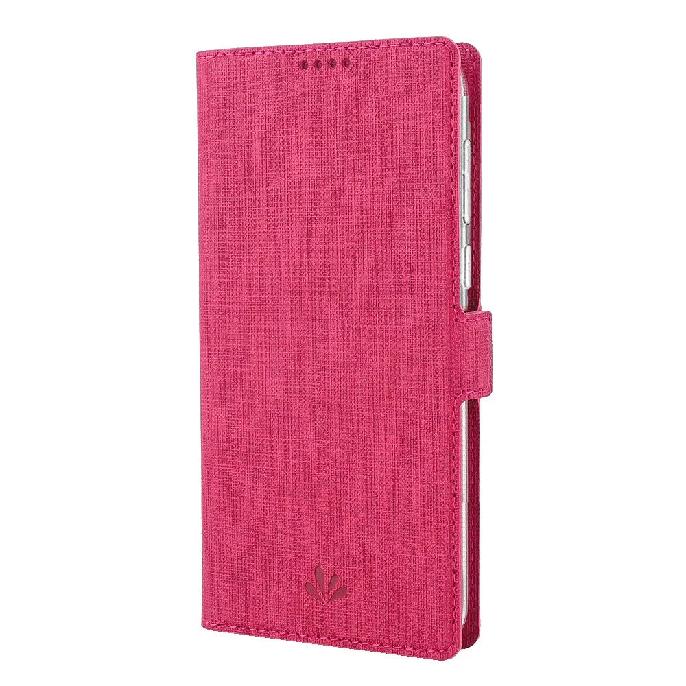 VILI DMK Cross Texture Double Magnetic Clasp Leather Wallet Case for Samsung Galaxy A31 - Pink - 2