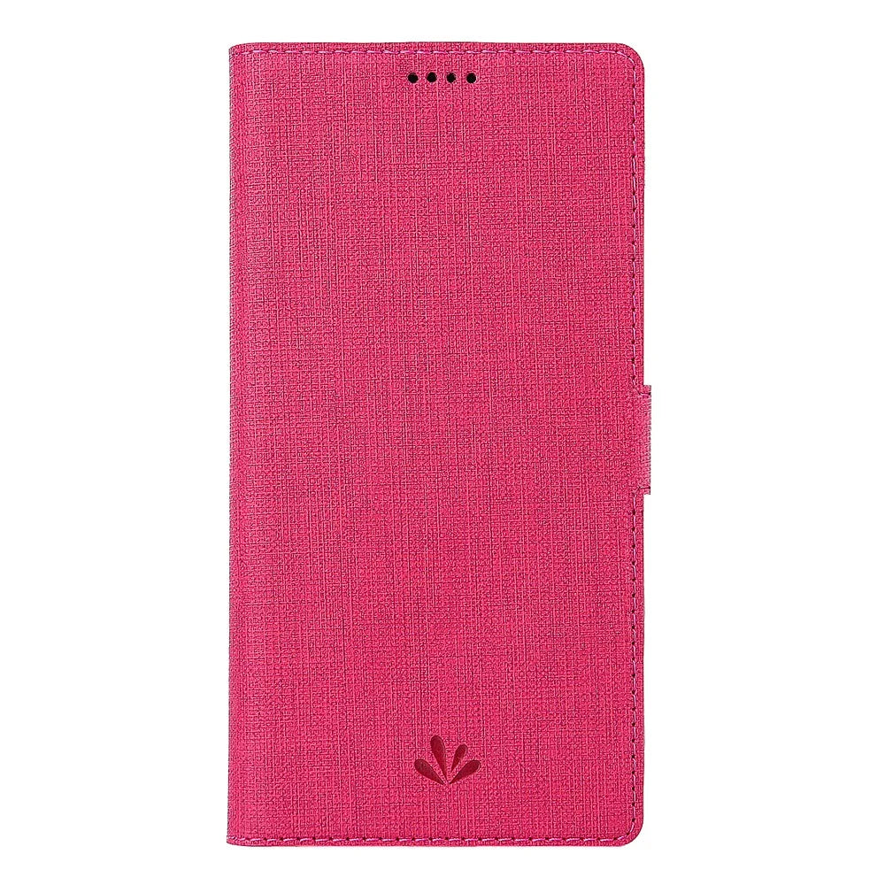 VILI DMK Cross Texture Double Magnetic Clasp Leather Wallet Case for Samsung Galaxy A31 - Pink - 3