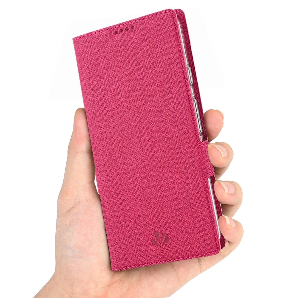 VILI DMK Cross Texture Double Magnetic Clasp Leather Wallet Case for Samsung Galaxy A31 - Pink - 5