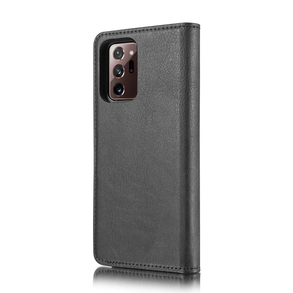 DG.MING For Samsung Galaxy Note20 Ultra / Note20 Ultra 5G Wallet Phone Case Detachable 2 in 1 Leather Shell Shockproof Flip Protective Cover - Black - 4