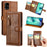 Zipper Pocket Wallet Leather Stand Case for Samsung Galaxy A51 SM-A515 - Brown - 1