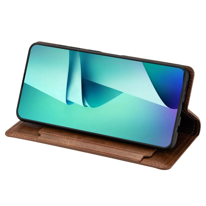Zipper Pocket Wallet Leather Stand Case for Samsung Galaxy A51 SM-A515 - Brown - 7