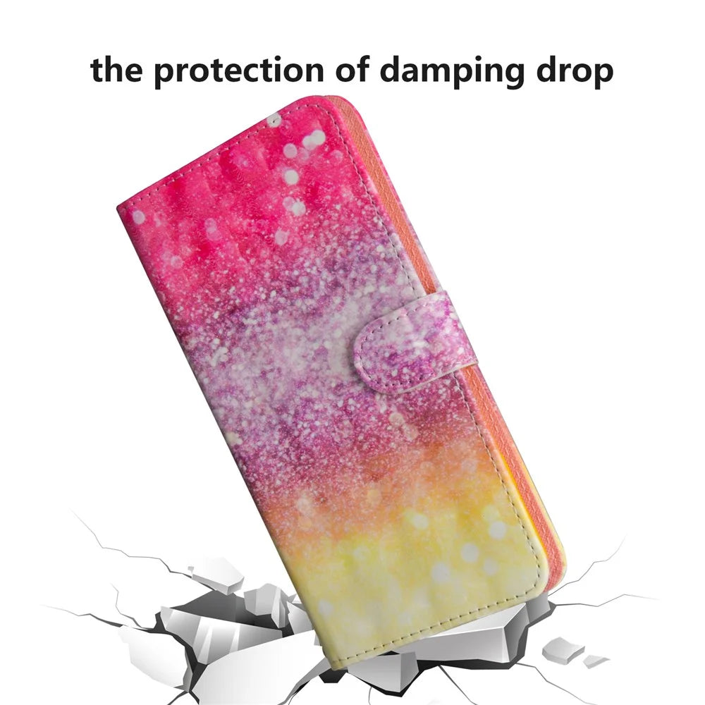 Light Spot Decor Pattern Printing Leather Case for Samsung Galaxy Note20/Note20 5G - Glitter Elements - 5