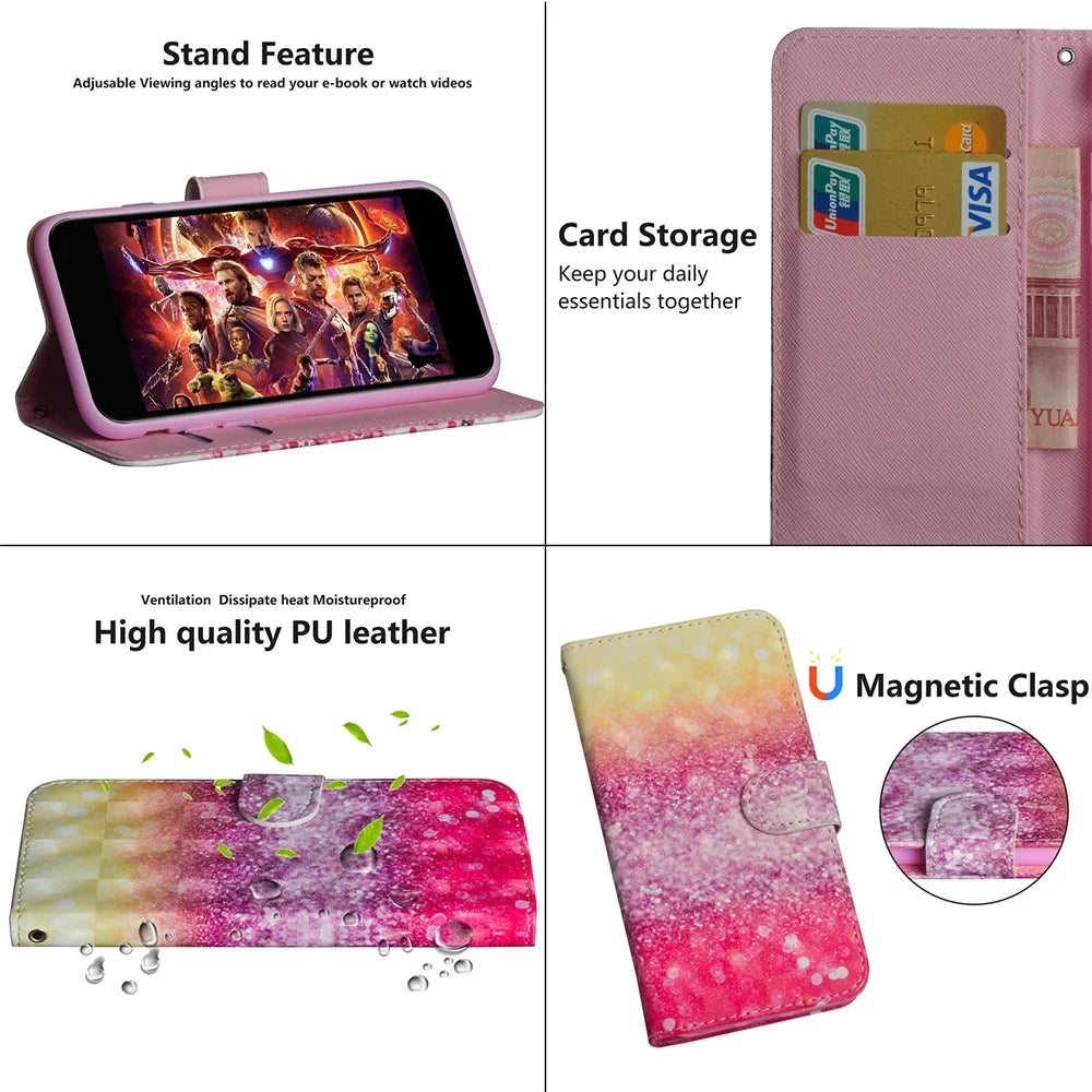 Light Spot Decor Pattern Printing Leather Case for Samsung Galaxy Note20/Note20 5G - Glitter Elements - 6