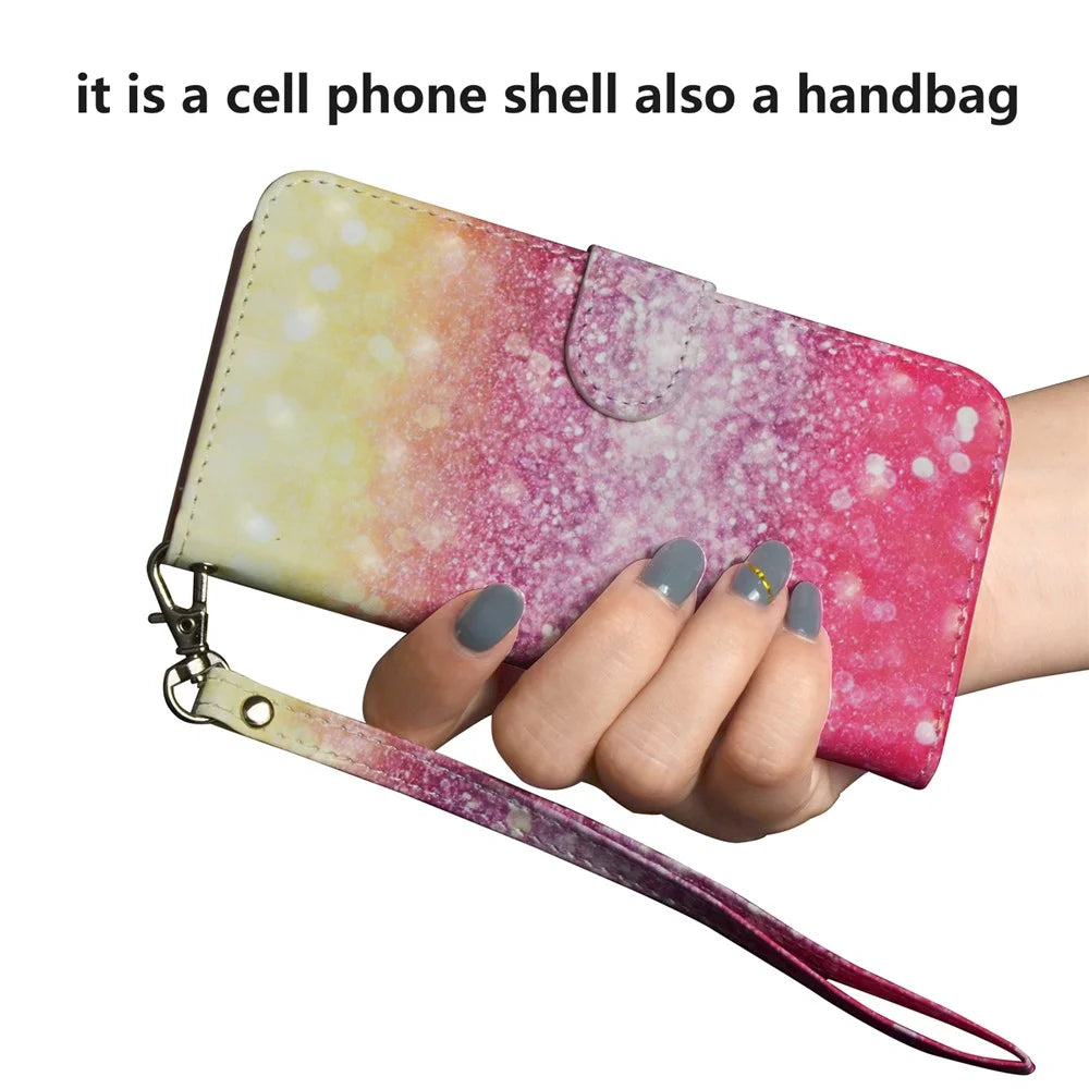 Light Spot Decor Pattern Printing Leather Case for Samsung Galaxy Note20/Note20 5G - Glitter Elements - 7