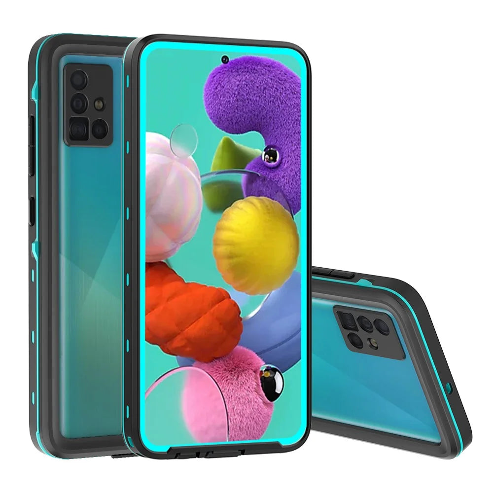 REDPEPPER IP68 Waterproof Drop-proof Dust-proof Shockproof Phone Cover for Samsung Galaxy A51 4G A515 - Blue - 1