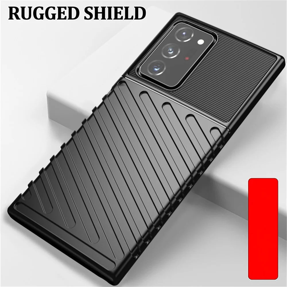 Thunder Series Twill Texture TPU Shell for Samsung Galaxy Note20 Ultra / Note20 Ultra 5G - Black - 2