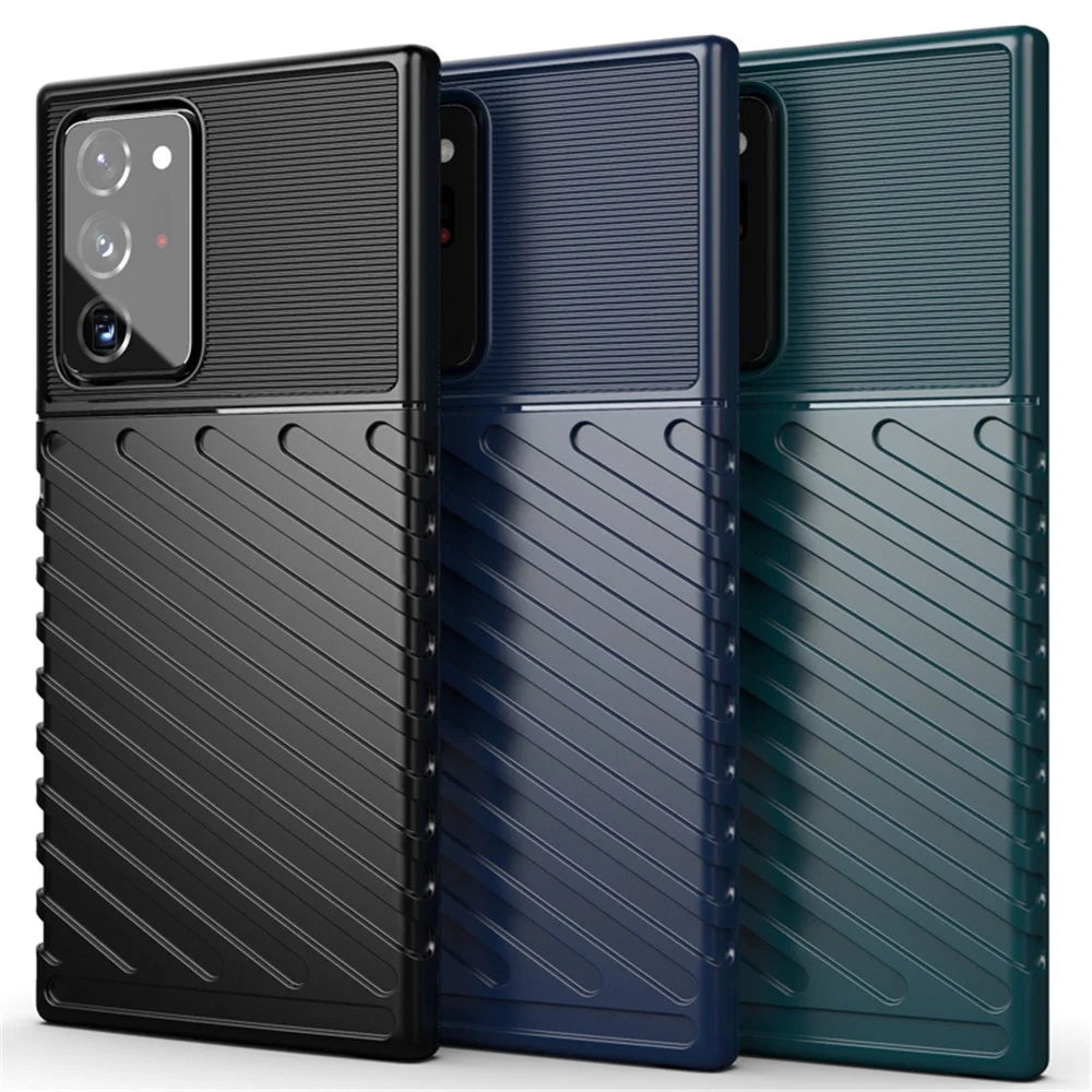 Thunder Series Twill Texture TPU Shell for Samsung Galaxy Note20 Ultra / Note20 Ultra 5G - Black - 4