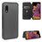 Carbon Fiber Texture Leather Auto-absorbed Shell for Samsung Galaxy Xcover Pro - Black - 1