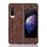 Litchi Skin Leather Coated PC Phone Back Shell for Samsung Galaxy Fold 4G / Fold 5G / W20 5G - Brown - 2