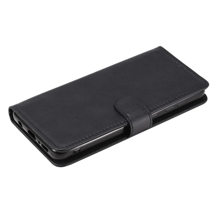 For Samsung Galaxy A21s Case 2 in 1 Detachable Magnetic Leather Wallet Mobile Cover with Strap - Black - 7