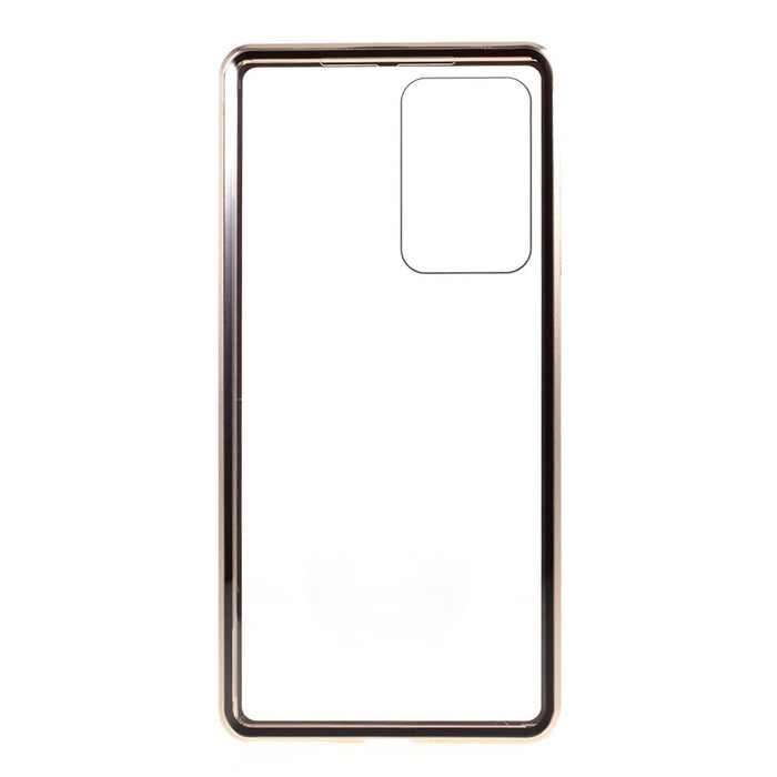 Double-sided Tempered Glass + Magnetic Adsorption Metal Frame Cover for Samsung Galaxy Note20 Ultra/Note20 Ultra 5G - Gold - 3