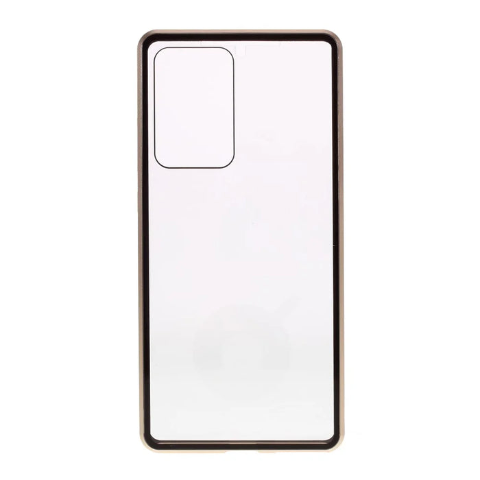 Double-sided Tempered Glass + Magnetic Adsorption Metal Frame Cover for Samsung Galaxy Note20 Ultra/Note20 Ultra 5G - Gold - 5