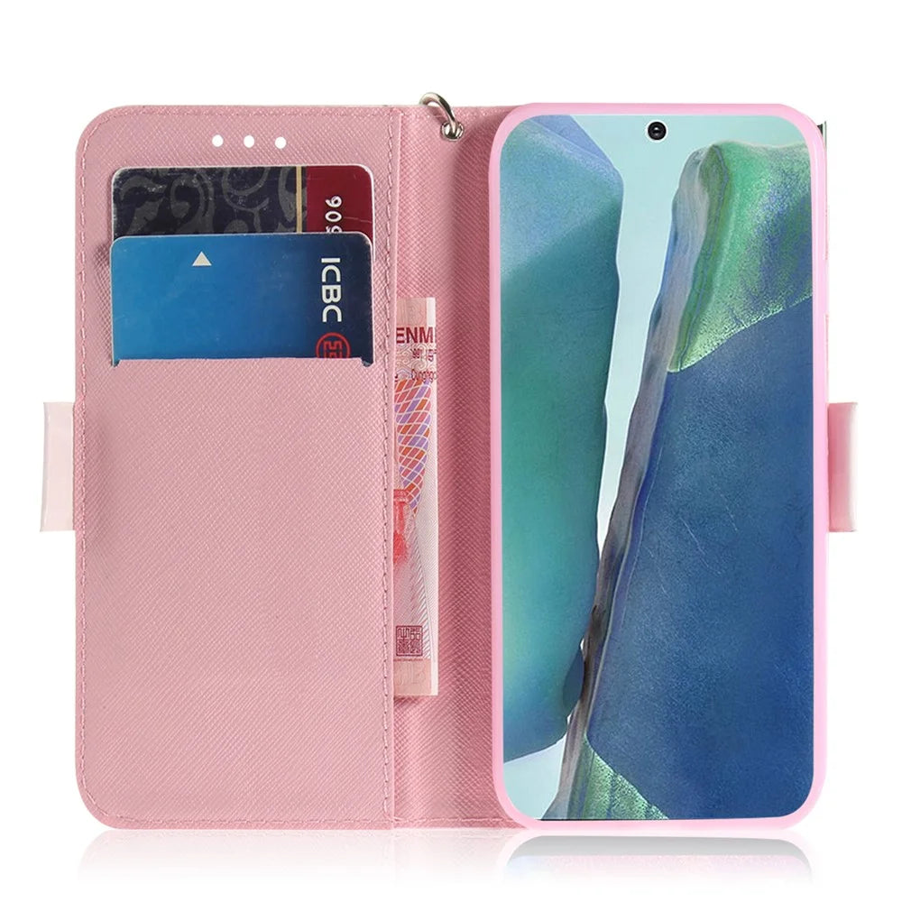 Pattern Printing Light Spot Decor Leather Phone Case for Samsung Galaxy Note20 4G/5G - High Heel Sandal - 7
