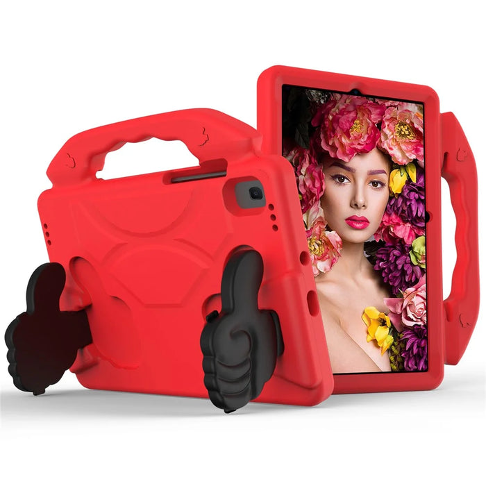 Shockproof Thumb Kickstand EVA Protective Cover for Samsung Galaxy Tab S6 Lite - Red - 1