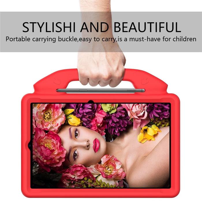 Shockproof Thumb Kickstand EVA Protective Cover for Samsung Galaxy Tab S6 Lite - Red - 2