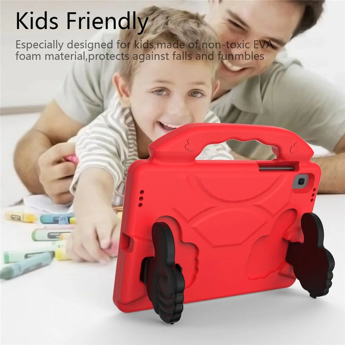 Shockproof Thumb Kickstand EVA Protective Cover for Samsung Galaxy Tab S6 Lite - Red - 6