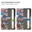 Pattern Printing PU Leather Tri-fold Stand Tablet Case for Samsung Galaxy Tab S7+ T970 / S8+ - Cartoon Graffiti - 2