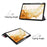 Pattern Printing PU Leather Tri-fold Stand Tablet Case for Samsung Galaxy Tab S7+ T970 / S8+ - Cartoon Graffiti - 3