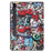 Pattern Printing PU Leather Tri-fold Stand Tablet Case for Samsung Galaxy Tab S7+ T970 / S8+ - Cartoon Graffiti - 6