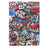 Pattern Printing PU Leather Tri-fold Stand Tablet Case for Samsung Galaxy Tab S7+ T970 / S8+ - Cartoon Graffiti - 7