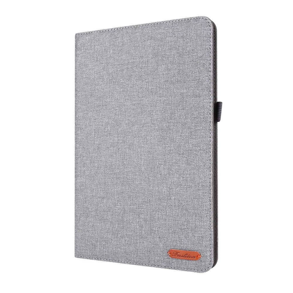Cloth Texture Card Slots Stand Leather Protective Case for Samsung Galaxy Tab S7 T870 / S8 - Grey - 2