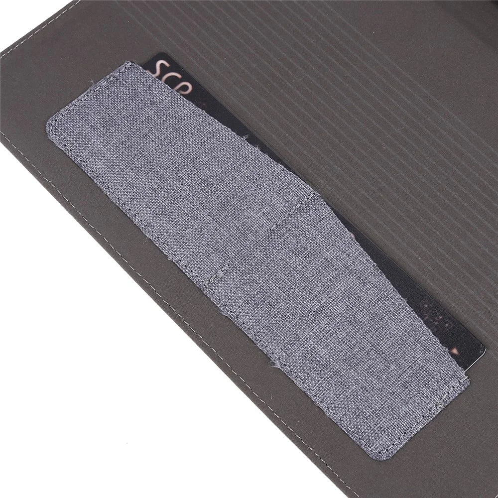 Cloth Texture Card Slots Stand Leather Protective Case for Samsung Galaxy Tab S7 T870 / S8 - Grey - 7
