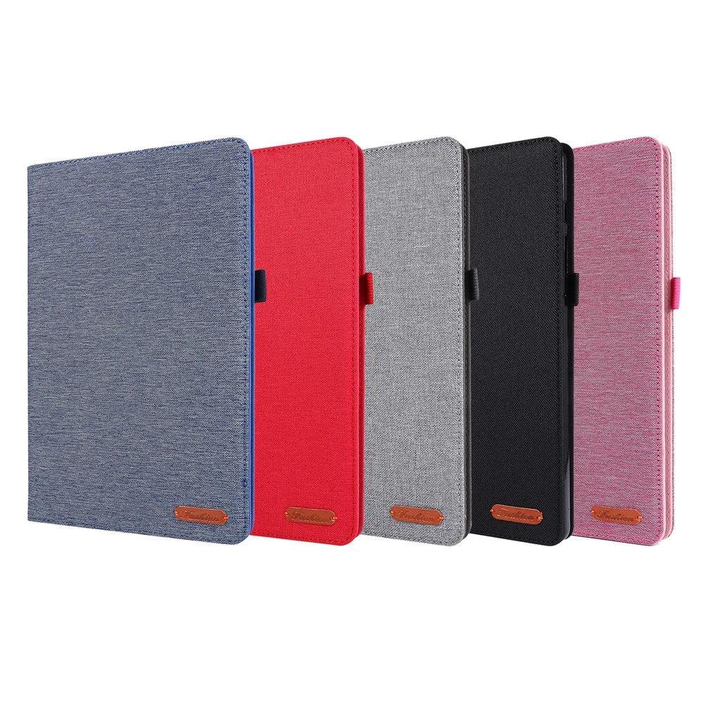 Shockproof Anti-scratch Cloth Texture Card Slots Stand Leather Tablet Cover for Samsung Galaxy Tab A7 10.4 (2020) / (2022) T500 - Black - 6