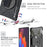For Samsung Galaxy Tab S7 T870 T875 / S8 X700 / S9 X710 / S9 FE X510 360° Swivel Kickstand PC + Silicone Tablet Case - Black - 3